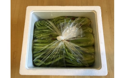 岡本商店の野沢菜漬バラ詰め 約2kg（冷蔵）| 漬物 野沢菜 野沢菜漬 バラ詰め 長野県 木島平村 信州