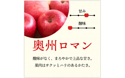 【訳あり】りんご 奥州ロマン 1.8kg 8〜9玉 小ぶり 数量限定 期間限定 高糖度 希少 リンゴ 林檎 フルーツ 果物 金ケ崎町産 岩手県