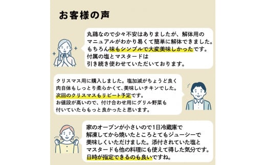 期間限定 岩手で育てたフランス赤鶏 塩ローストチキン セット 鶏肉 チキン 丸鶏 冷凍 クリスマス お祝い パーティー 塩 しお マスタード 岩手県 大船渡市 アマタケ