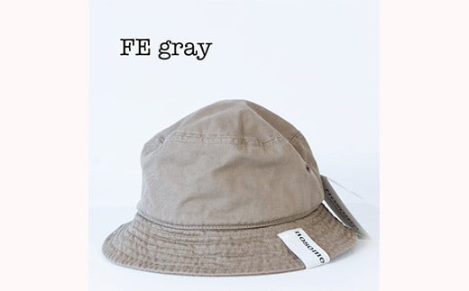 野の色を着る。温泉水・農業廃棄物で染色したバケットハット　FE gray【CC023】