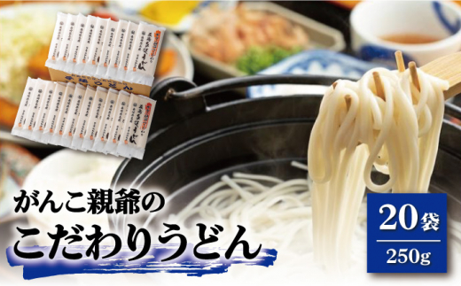 がんこ親爺のこだわりうどん 250g×20袋 乾麺 保存食 業務用 大容量 【中本製麺】