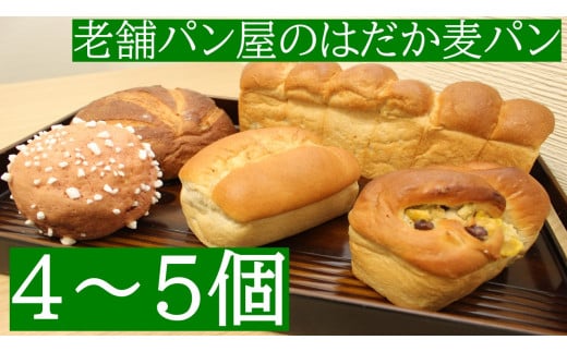 パン 無添加 老舗 4～5個セット 季節 おまかせ ランダム おすすめ はだか麦 篠崎ベーカリー 愛媛 伊予市 ｜B66