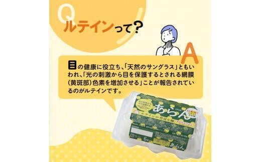 【お歳暮ギフト】光の刺激から目を守る　ルテイン含有卵　機能性表示食品「あらん」　6個入り3パック