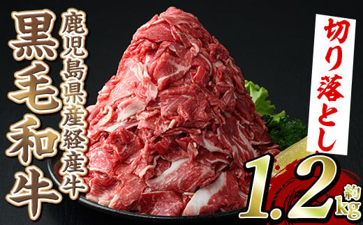 九州産黒毛和牛切り落とし(経産牛)計1.2kg