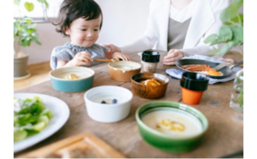 【aeru】砥部焼の こぼしにくい器（深皿）離乳食 赤ちゃん ベビー 子供 子ども 出産祝い [№5310-0035]