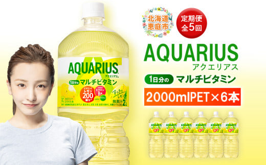 【定期便：全5回】アクエリアス 1日分のマルチビタミン　2LPET×6本