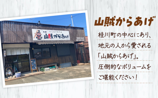 【全12回定期便】山賊からあげ（骨なし）8個入×2袋 約1.1kg ▼ 大容量 からあげ 1kg 冷凍 唐揚げ から揚げ お弁当 おかず 簡単 おすすめ 人気 鶏肉 若鶏 若どり モモ肉 もも肉 冷凍配送 定期便 桂川町/山賊からあげ桂川店 [ADAP012]