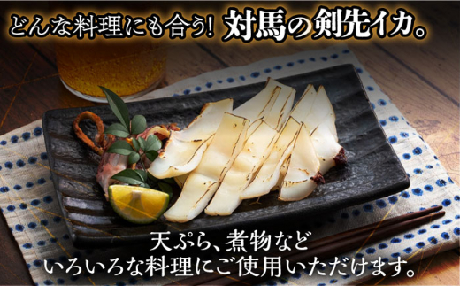 【全2回定期便】対馬産 剣先いか 生 干し【一般社団法人 対馬地域商社】《対馬市》剣先イカ 甘い 冷凍 新鮮 海鮮 一夜干し おつまみ 海の幸 [WAC059]