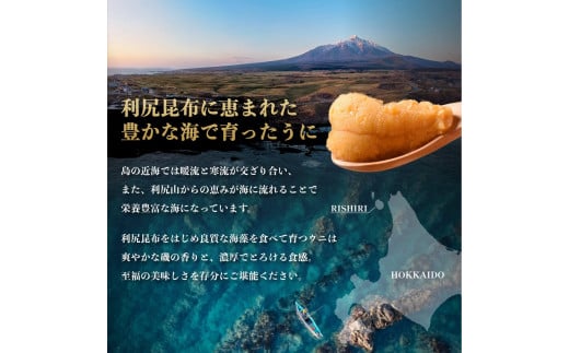 ◆2025年発送予約◆北海道 利尻島産 生うに 天然ばふんうに90g×2【2025年6月上旬より順次出荷】利尻 バフンウニ 無添加 みょうばん不使用 塩水ウニ 国産うに 雲丹