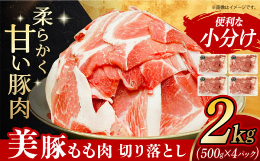 【年内発送 12月22日まで受付】美豚のもも肉切落し（500g×4パック） 長崎県/有限会社長崎フードサービス [42ADAB017] スピード 最短 最速 発送