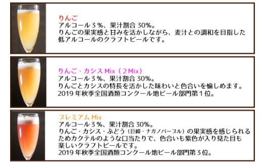 [No.5657-2483]信州須坂フルーツエール人気銘柄3種類・旬のりんご4玉セット《信州グルメ市場》■2024～2025年発送■※9月下旬頃～1月下旬頃まで順次発送予定