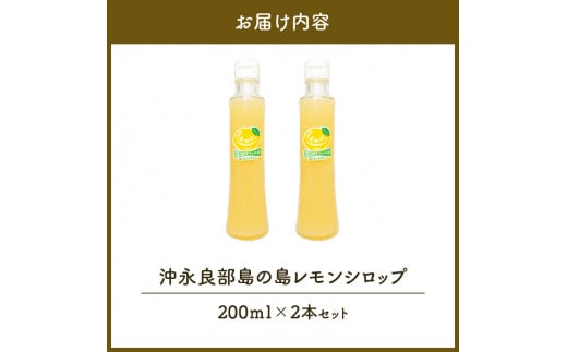 沖永良部島の島レモンシロップ（200ml）2本セット　W011-114u