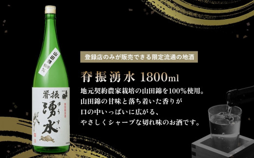 基峰鶴 純米吟醸山田錦と脊振湧水 1800ml 各1本【日本酒 純米吟醸 地酒 酒 背振湧水 限定流通のお店 山田錦 限定 飲み比べ フルーティー 甘味 切れ味 贈り物 お祝い 登録店】 B6-C085009