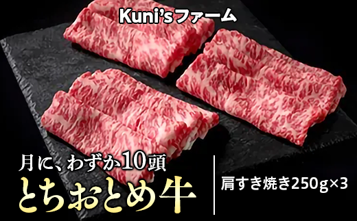 とちおとめ牛　肩すき焼き250g×3