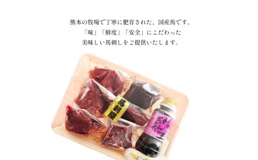 熊本の味 純 国産 馬刺し 満喫 セット 約420g 馬肉 | 肉 にく お肉 おにく 馬 馬刺 上霜降り 赤身 タタキ 専用タレ おろし生姜 熊本県 玉名市