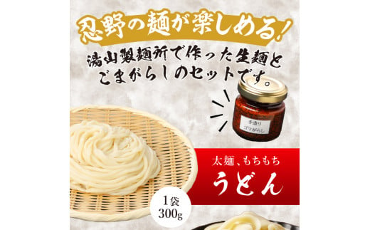 富士山の流水で作る忍野の生麺3セット（約26人前）+ごまがらし1瓶
※離島へのお届け不可※着日指定送不可