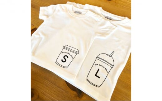 2人兄弟姉妹でおそろい/コーヒーカップ S×L プリント/ Tシャツ2枚組ギフトセット【出産祝い・誕生日・ギフト・プレゼント】（90cm×150cm） [№5875-7135]0649