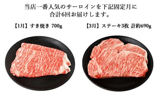 【年6回】伊賀牛 A5サーロイン 定期便コースB 総合計約4.1kg