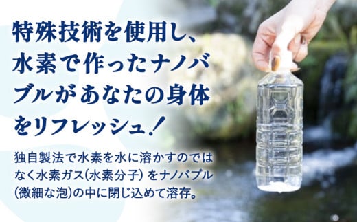 【3ヶ月定期便】ナノバブル水素水 ペットボトル(約500ml)×24本 株式会社ヒロシバ《30日以内に出荷予定(土日祝除く)》大阪府 羽曳野市 送料無料 水素水 肌 美容 健康 水