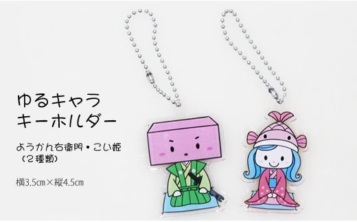 小城市ゆるキャラグッズ（トートバッグ＆キーホルダー）ようかん右衛門・こい姫