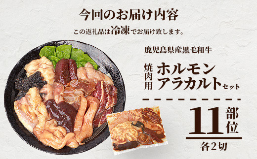 鹿児島県産黒毛和牛 ホルモン アラカルトセット 食べ比べ11部位 焼肉屋店主こだわり A3-203【1166394】