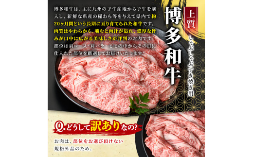 ＜訳あり＞博多和牛 しゃぶしゃぶすき焼き用(肩ロース肉・肩バラ・モモ肉)(計5kg・500g×10P)牛肉 黒毛和牛 国産 すき焼き しゃぶしゃぶ＜離島配送不可＞【ksg0519】【MEATPLUS】