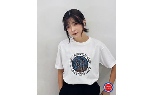 南相馬市 マンホールTシャツ 白 Mサイズ【49002】