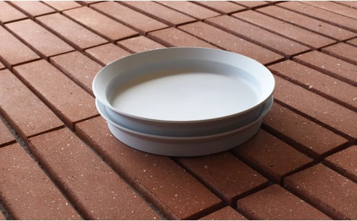 1616/ TY Round Deep Plate 200 Grey 2枚 セット グレー ライトグレー ディーププレート 食器 皿 シンプル 20cm A20-549