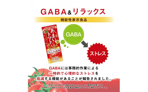 カゴメ あまいトマト GABA&リラックス 195ml 紙パック 24本入