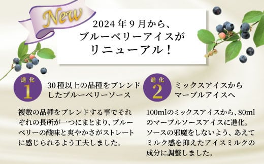 NEW★農薬・除草剤不使用！皮ごと使用！30品種をブレンドした ブルーベリー アイス(80ml)×8個入り