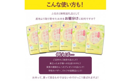 ＜令和4年産「宮崎県産ヒノヒカリ 無洗米」2kg×6袋＞翌々月末迄に順次出荷