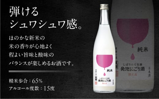 （11月下旬より順次発送）【天領酒造】純米しぼりたて 生酒発泡にごり酒（720ml×1本）お酒 酒 日本酒 下呂市 にごり 天領 限定 冷酒