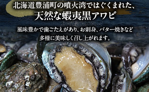 噴火湾産天然蝦夷黒アワビ　80g×2パック 【 ふるさと納税 人気 おすすめ ランキング 魚介類  アワビ あわび 鮑 蝦夷黒 貝 おいしい 美味しい 新鮮 北海道 豊浦町 送料無料 】 TYUR048