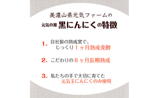 元気の源 黒にんにく 国産 240g [No.672] ／ ニンニク 大蒜 長期熟成 大粒 岐阜県 特産品