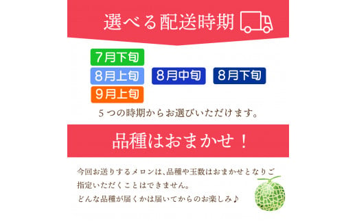 【2024年8月下旬発送】【訳あり】メロン約2.5kg緑肉2玉青森産