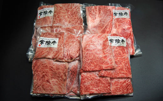 ＜茨城県産常陸牛＞焼肉用1kg(茨城県共通返礼品)【配送不可地域：離島】【国産 黒毛和牛 焼肉 バーベキュー 肉 にく ミート 肩ロース ブランド牛 A4～A5ランク 牛肉 和牛 贅沢 人気 お取り寄せグルメ お取り寄せ グルメ おかず おすすめ 厚めのスライス ボリューミー】