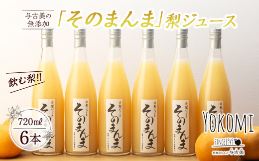 飲む梨!! 信州産　高級南水梨100%そのまんまジュース6本入　高い糖度の南水梨を使用!　[№5675-1464]