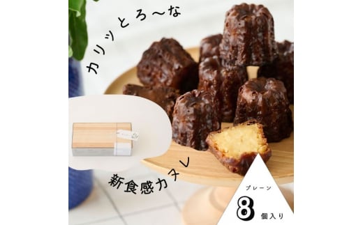 [№5258-0902]【カリッとろ～な新食感 カヌレ】セトレのカヌレ「プレーン」8個入り　SETRE Canele　お祝 お礼 内祝に人気の洋菓子ギフト 焼菓子 常温発送 誕生日プレゼント お取り寄せスイーツ