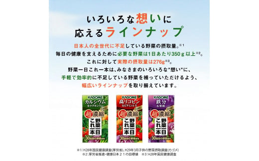 カゴメ 野菜一日これ一本 超濃縮 カルシウム＆マグネシウム 125ml 紙パック 24本入 （野菜ジュース）