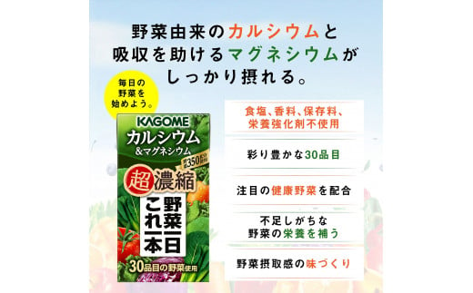 カゴメ 野菜一日これ一本 超濃縮 カルシウム＆マグネシウム 125ml 紙パック 24本入 （野菜ジュース）