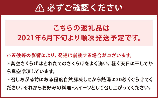 純国内産 真空きくらげ 大小混合 冷凍 100g×6袋 計600g