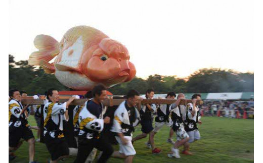 のしこら祭（金魚みこしレース）