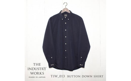 36-2　播州織メンズシャツ「THE INDUSTRY WORKS」（1着）【TIW_013（ネイビー）】Sサイズ