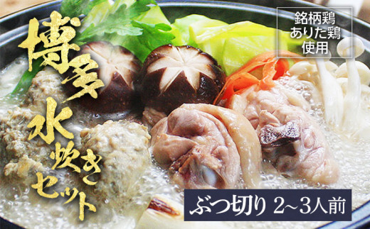 博多水炊き（ありた鶏ぶつ切り･つみれ）セット2~3人前 お取り寄せグルメ お取り寄せ 福岡 お土産 九州 福岡土産 取り寄せ グルメ 福岡県