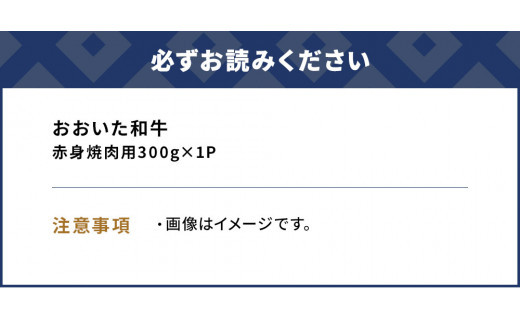 おおいた和牛 赤身 焼肉用 300g 牛肉 和牛 豊後牛 赤身肉 焼き肉 大分県産 九州産 津久見市 熨斗対応