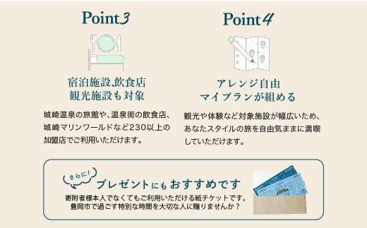 豊岡市旅行クーポン 3,000円分 3年間有効 城崎温泉 出石 竹野 神鍋 など 市内の宿泊施設 飲食店 観光施設 230施設以上で使える旅行券 「豊岡旅幸券」 旅行 宿泊 トラベルの チケット クーポン ギフト プレゼント にも最適