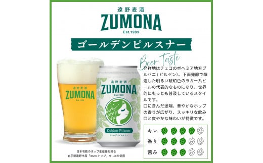 クラフトビール 遠野麦酒ZUMONA 缶 3種 6本 飲み比べ セット 【 新発売 リニューアル 】/ 上閉伊酒造 ズモナビール 岩手県 遠野市 産 ホップ 使用 インターナショナルビアカップ 金賞 銀賞 フルーティ 飲みやすい 地ビール 