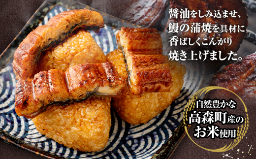 【3ヶ月毎3回定期便】うなぎ乗せ焼きおにぎり 110g×10個 計30個