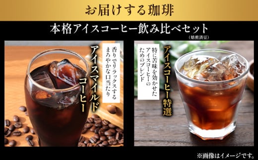 本格アイスコーヒー用 珈琲豆 飲み比べセット 200g×2袋（挽）古墳珈琲 ドリップバッグ 1袋 株式会社ばいせん工房 珈琲倶楽部《30日以内に出荷予定(土日祝除く)》大阪府 羽曳野市 コーヒー 豆 コーヒー豆 アイスコーヒー マイルド豆 特選豆