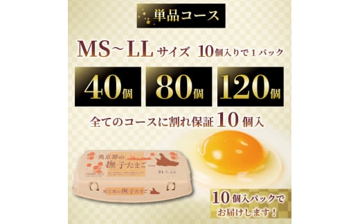 【2ヵ月定期便】奥京都の撫子たまご 40個×2ヶ月(割れ保証10個) 三和鶏園 MS～LLサイズ / FCDZ004